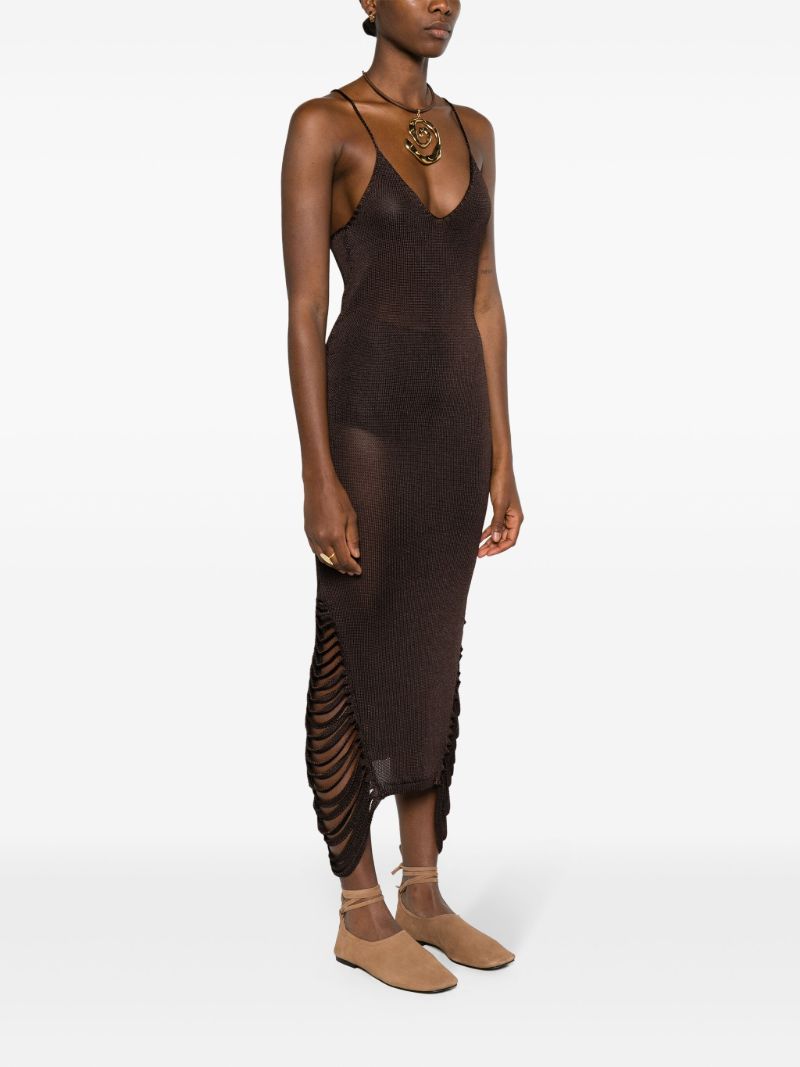 Purple Stalactite Knit Dress