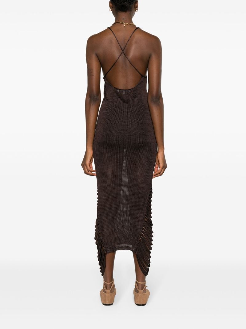 Purple Stalactite Knit Dress
