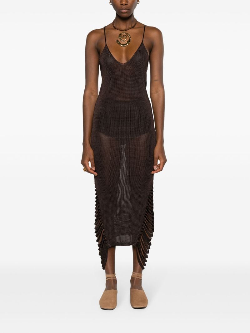 Purple Stalactite Knit Dress