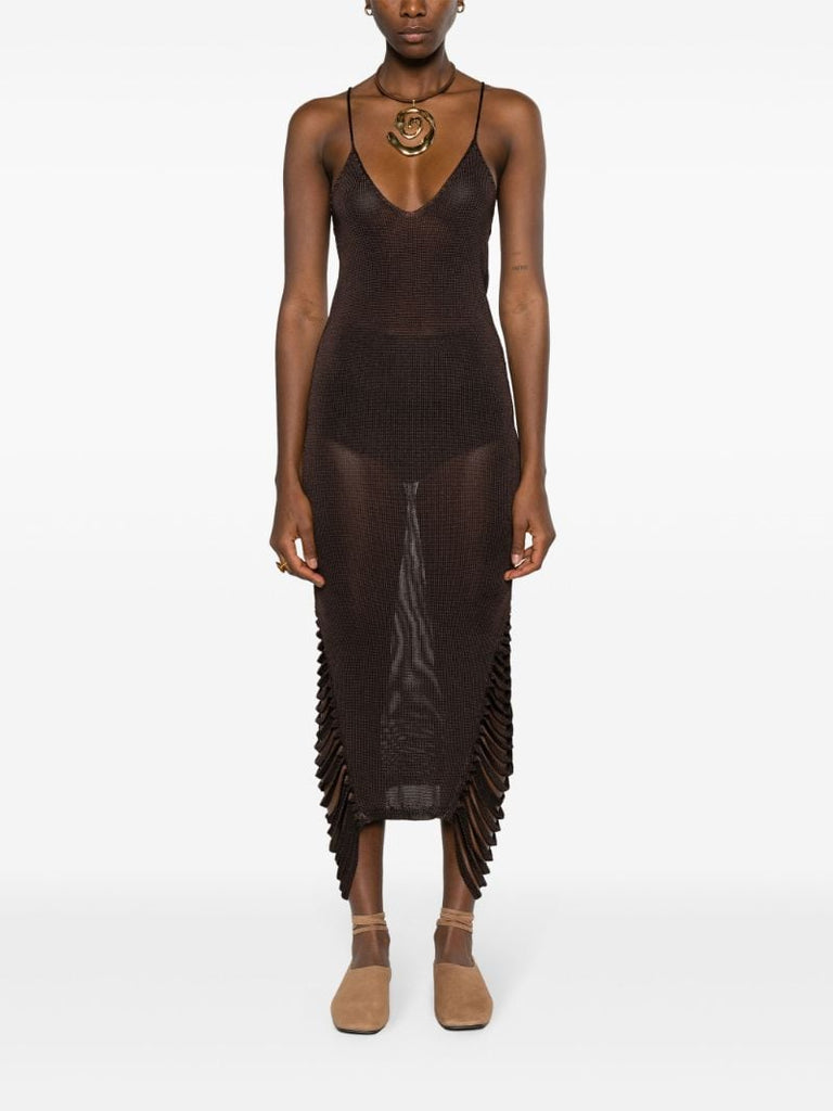 Purple Stalactite Knit Dress