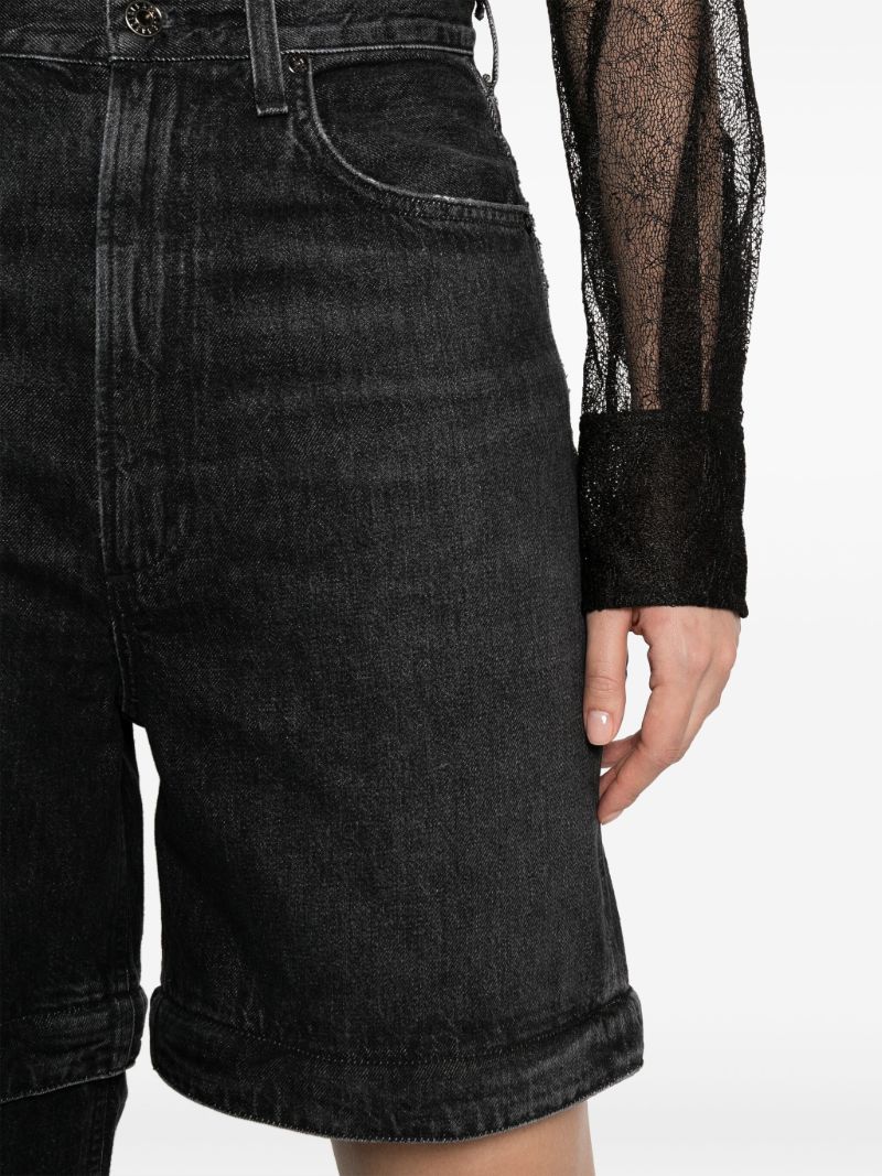 Grey Risha Panelled Wide-leg Jeans