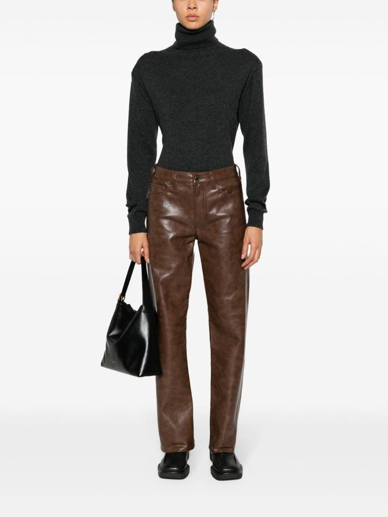 Brown Sloane Leather Trousers