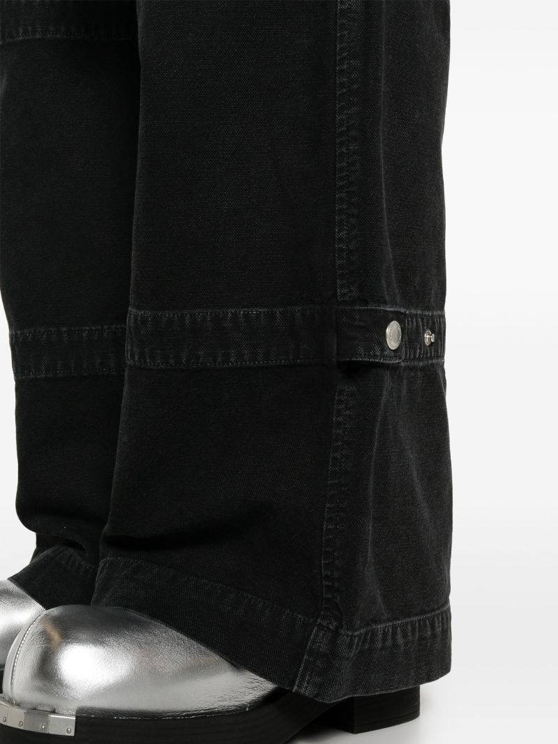 Black Vivian Buckled Straight Jeans
