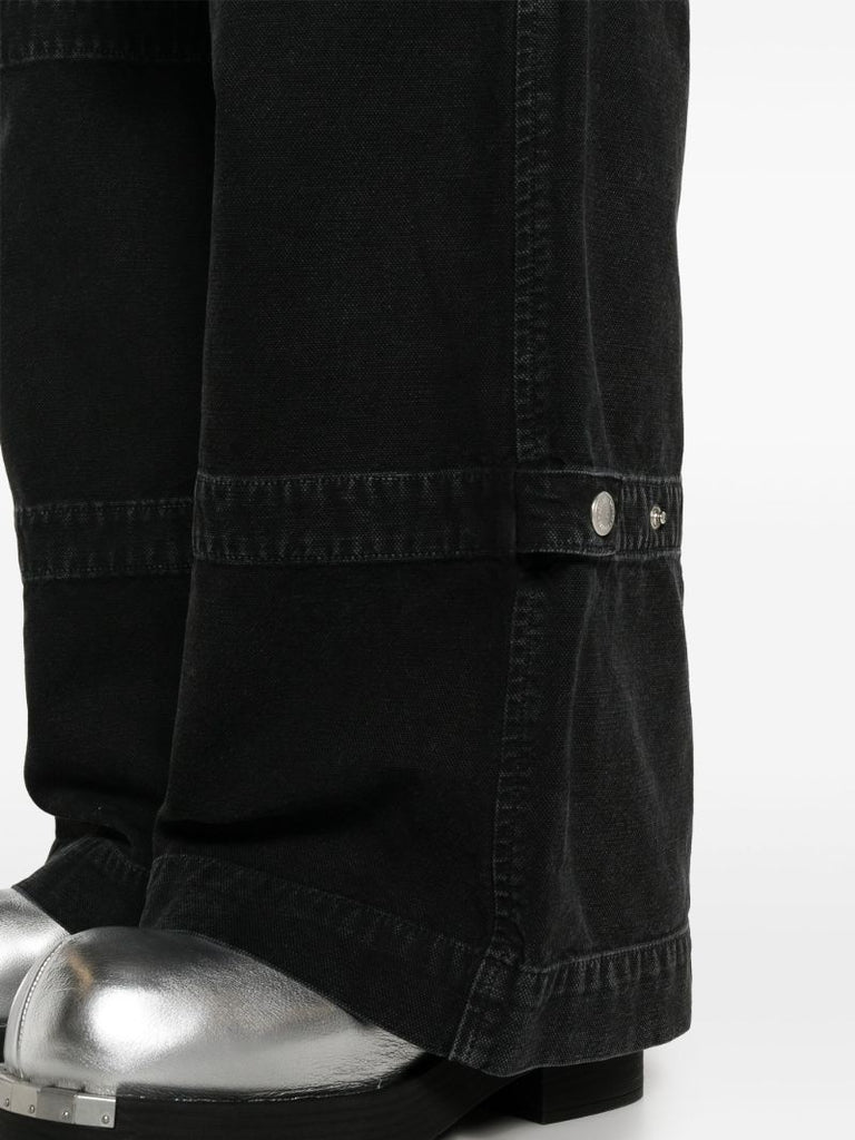 Black Vivian Buckled Straight Jeans