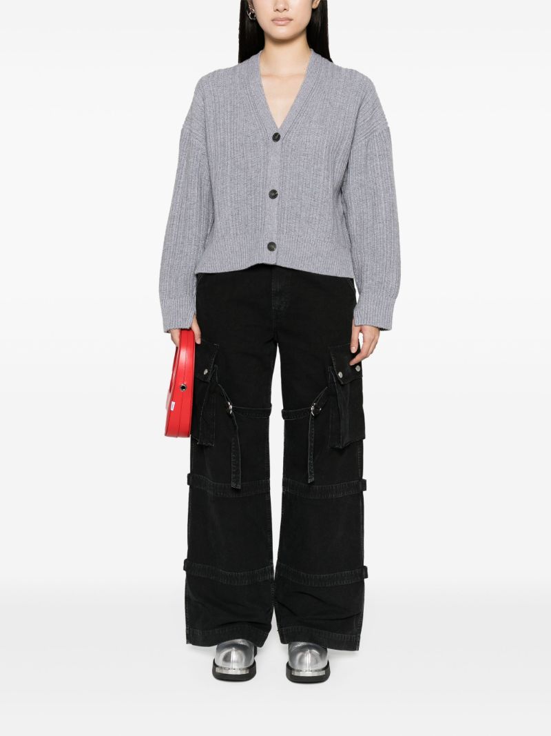 Black Vivian Buckled Straight Jeans