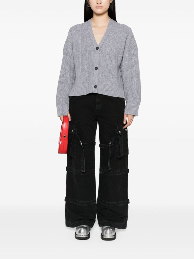 Black Vivian Buckled Straight Jeans