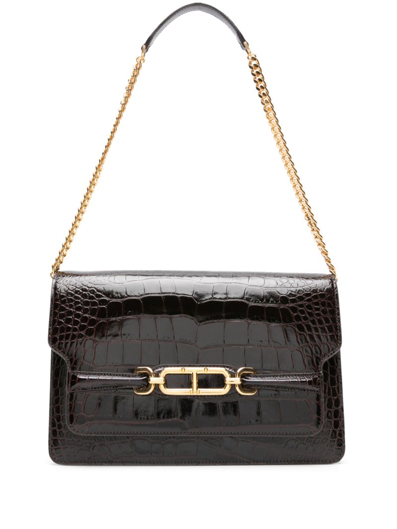 Brown Whitney Medium Leather Shoulder Bag