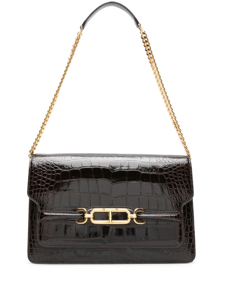 Brown Whitney Medium Leather Shoulder Bag