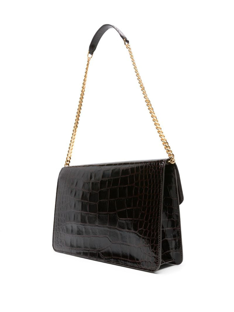 Brown Whitney Medium Leather Shoulder Bag