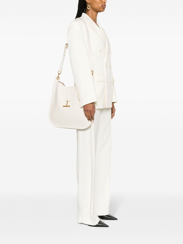 White Tara Leather Shoulder Bag