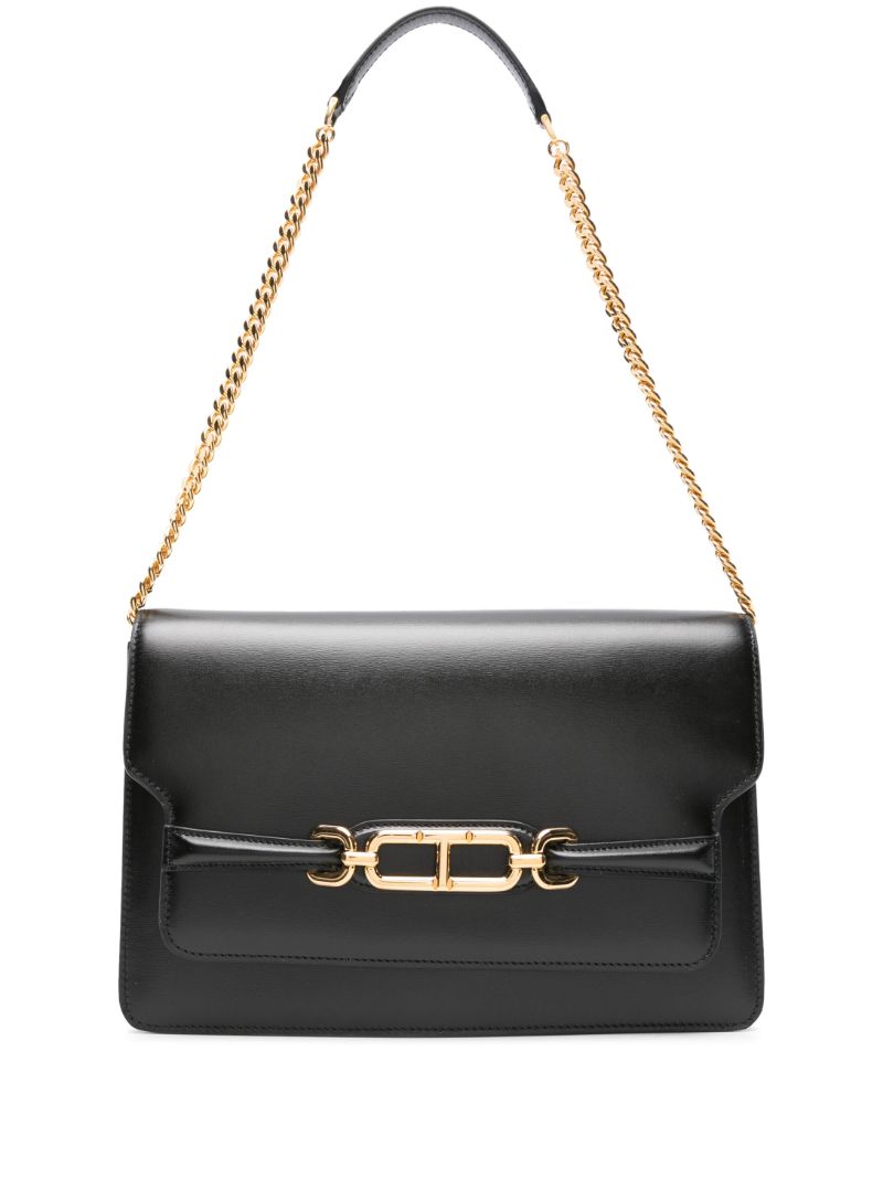 Black Whitney Medium Leather Shoulder Bag