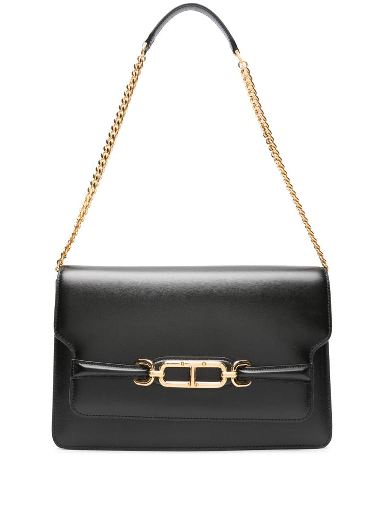 Black Whitney Medium Leather Shoulder Bag