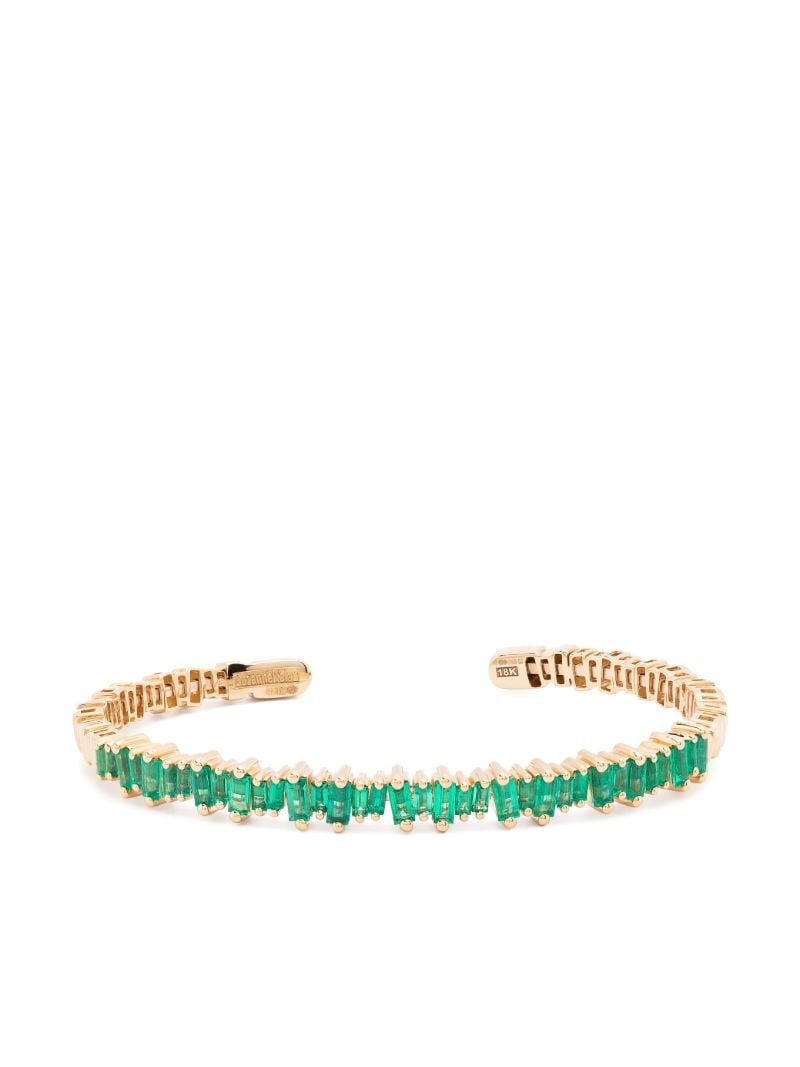 18k Yellow Gold Bold Emerald Bracelet