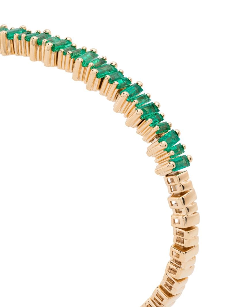 18k Yellow Gold Bold Emerald Bracelet