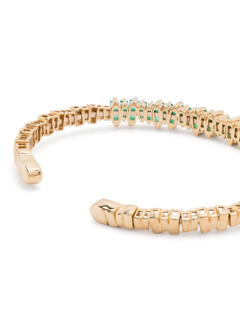 18k Yellow Gold Bold Emerald Bracelet