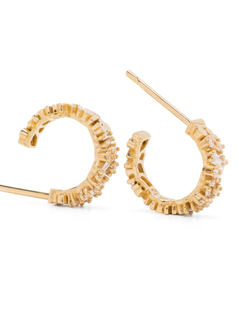 18k Yellow Gold Classic Icon Diamond Hoop Earrings