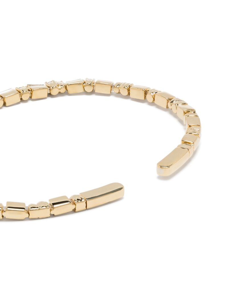 18k Yellow Gold Thin Mix Diamond Bracelet