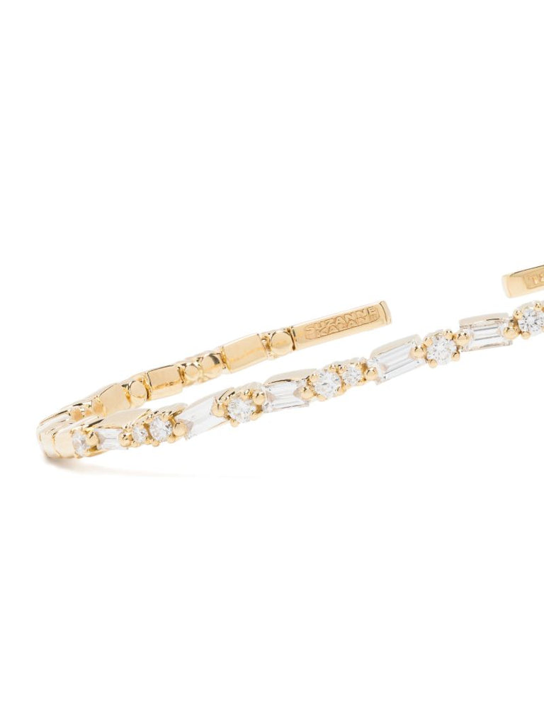 18k Yellow Gold Thin Mix Diamond Bracelet