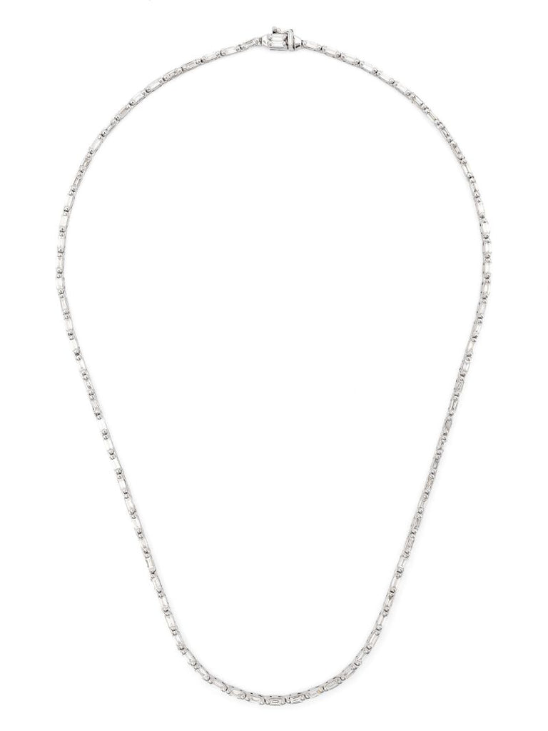 18k White Gold Linear Diamond Necklace