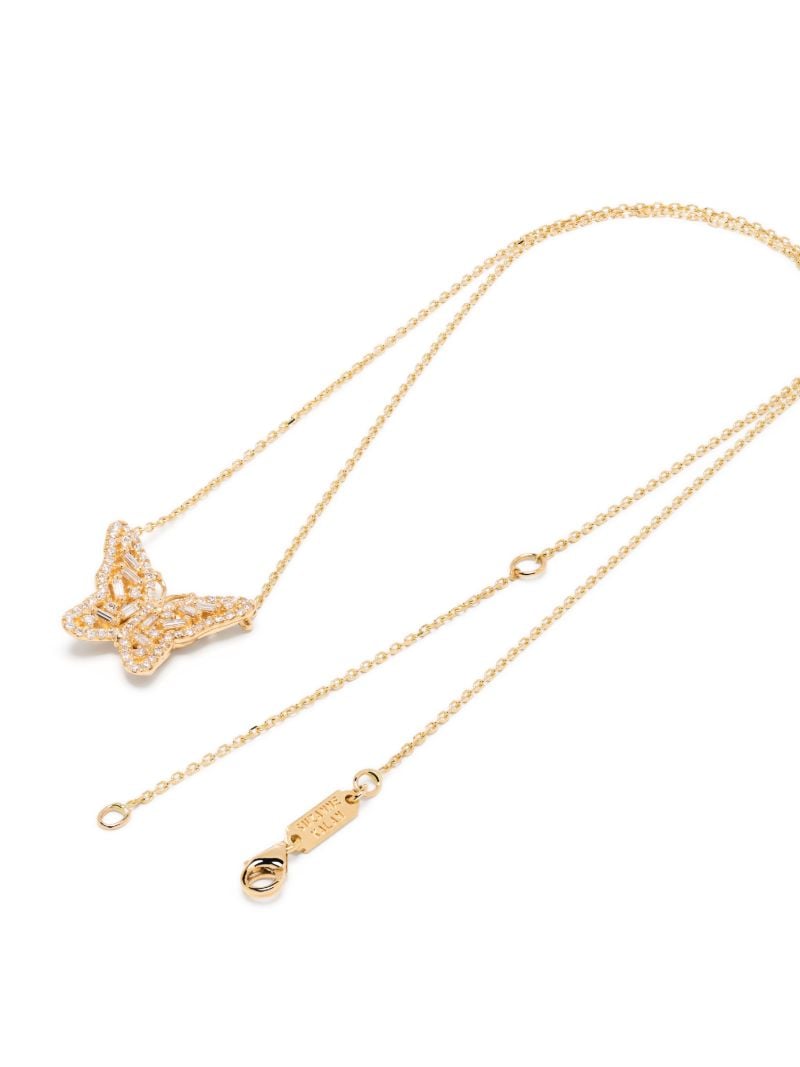 18k Yellow Gold Bold Butterfly Diamond Necklace