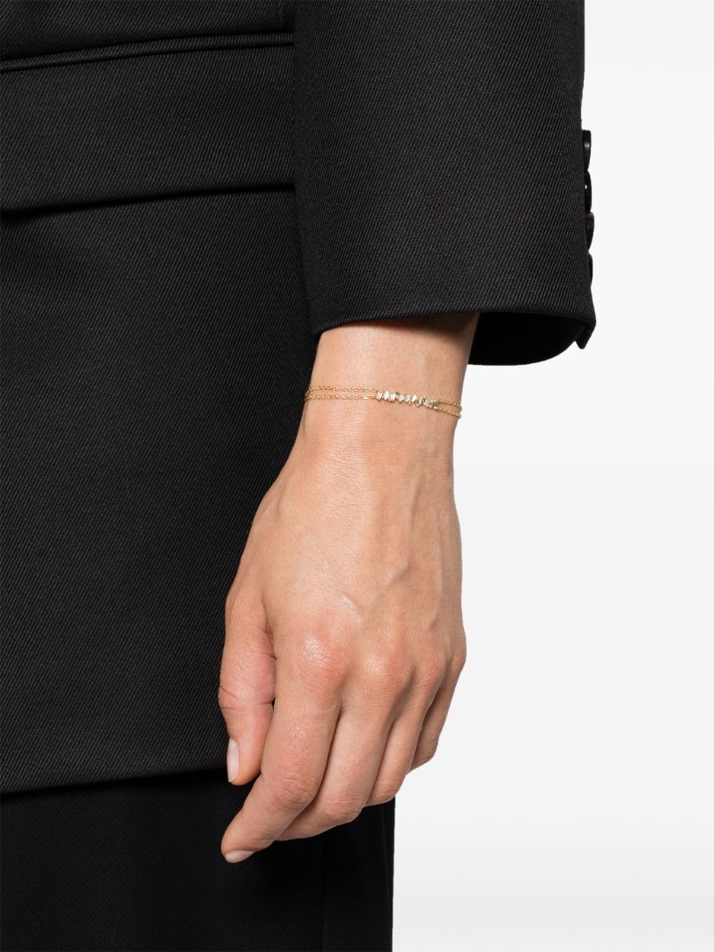 18k Yellow Gold Bar Diamond Bracelet