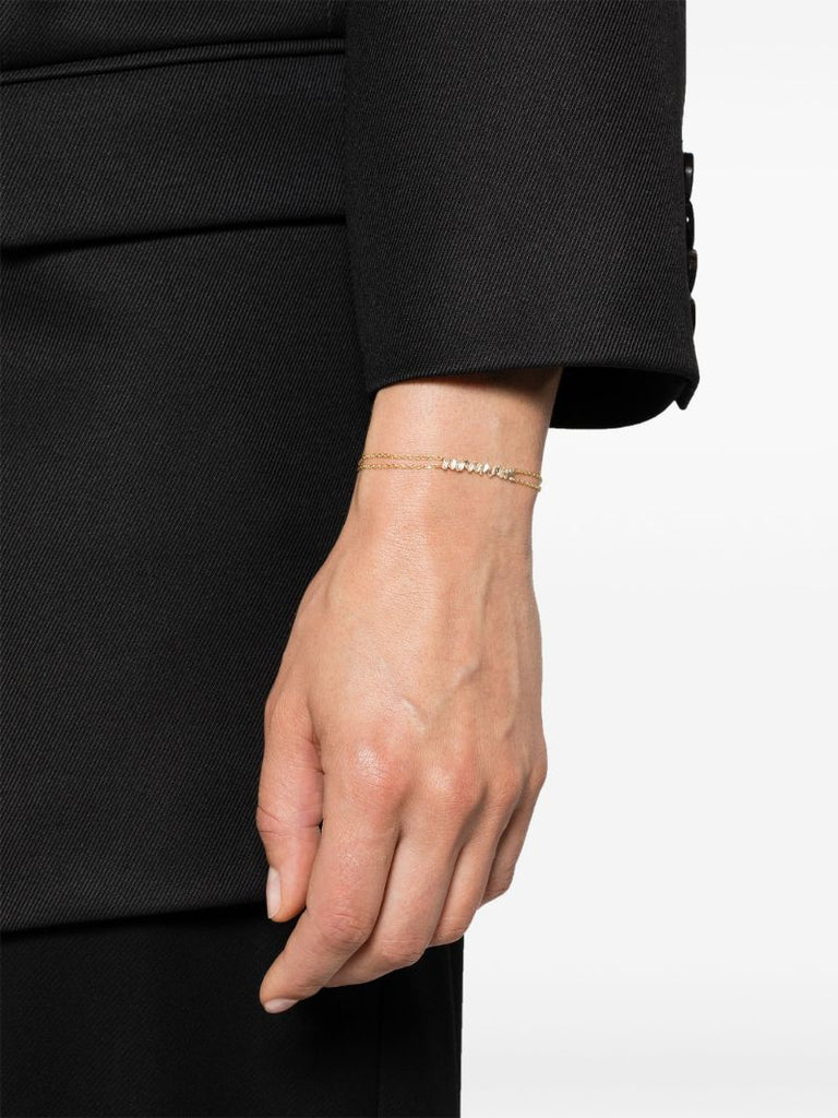 18k Yellow Gold Bar Diamond Bracelet
