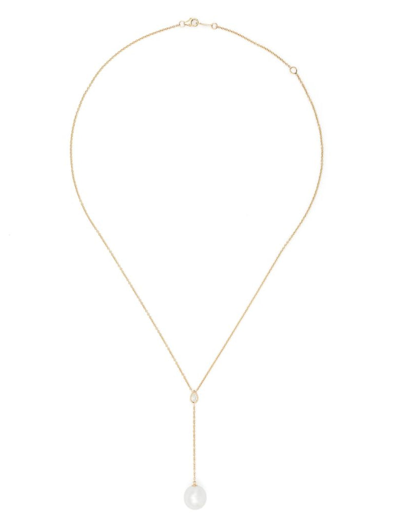 14k Yellow Gold Sea of Beauty Pearl and Diamond Necklace