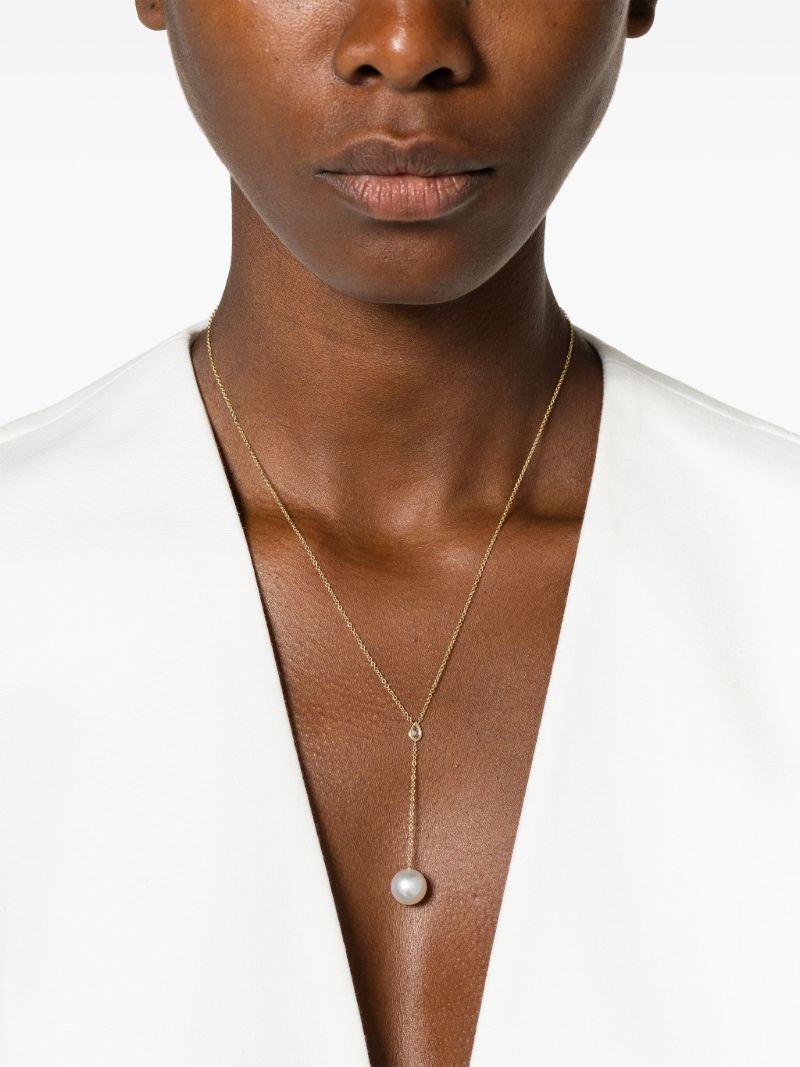 14k Yellow Gold Sea of Beauty Pearl and Diamond Necklace