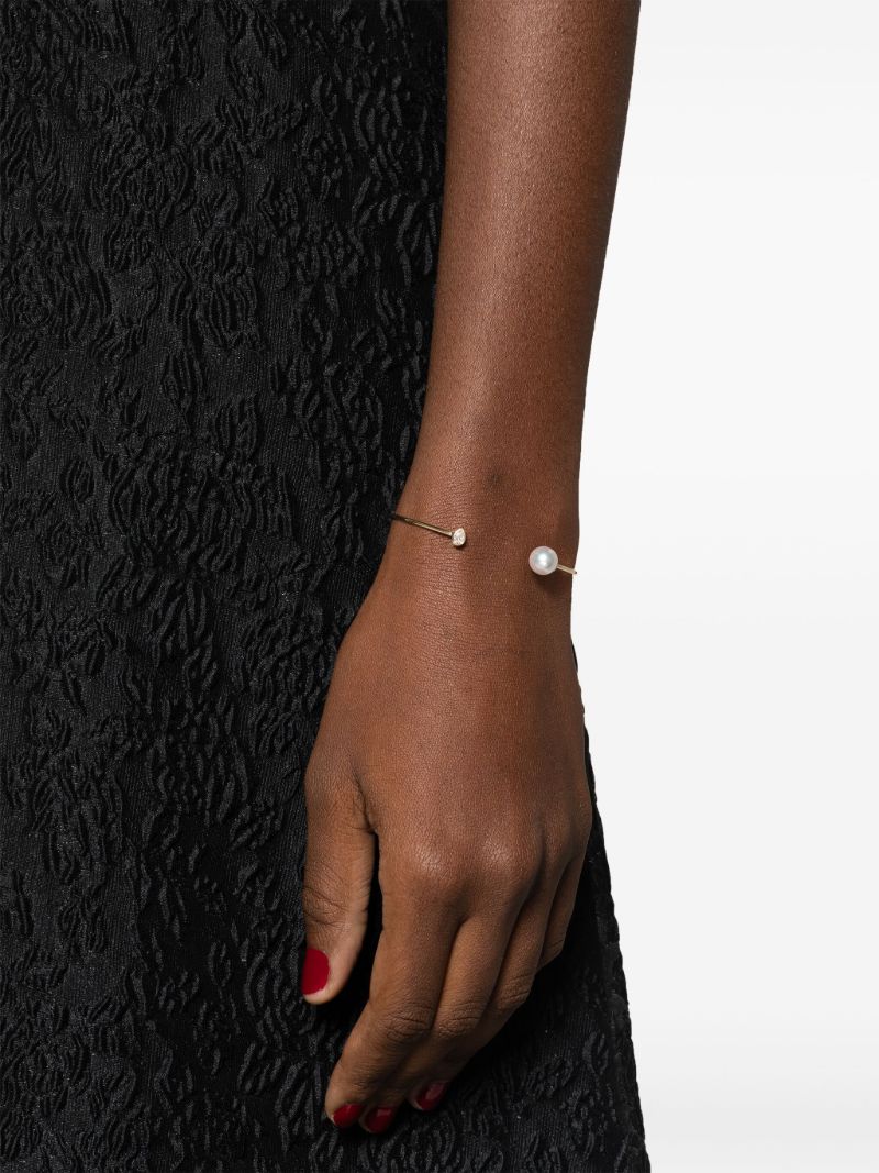 14k Yellow Gold Sea of Beauty Pearl and Diamond Bracelet