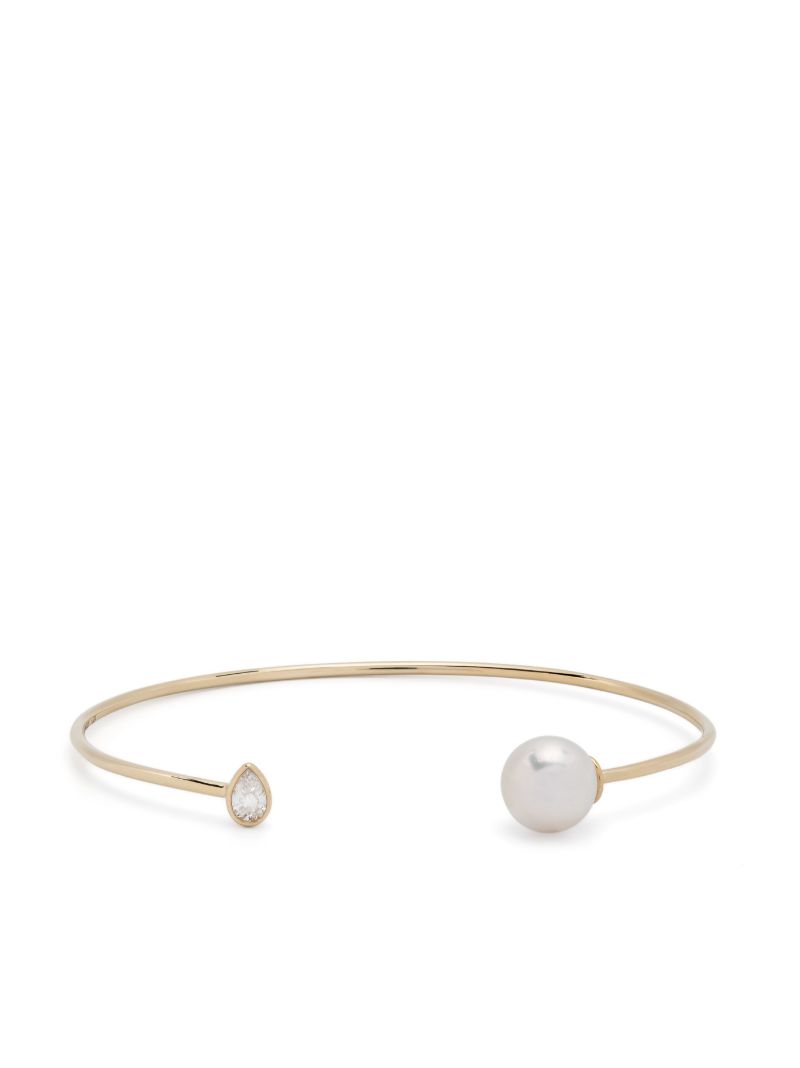 14k Yellow Gold Sea of Beauty Pearl and Diamond Bracelet