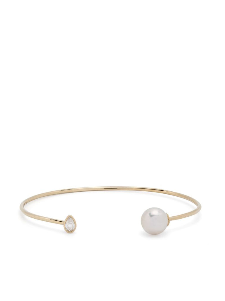 14k Yellow Gold Sea of Beauty Pearl and Diamond Bracelet
