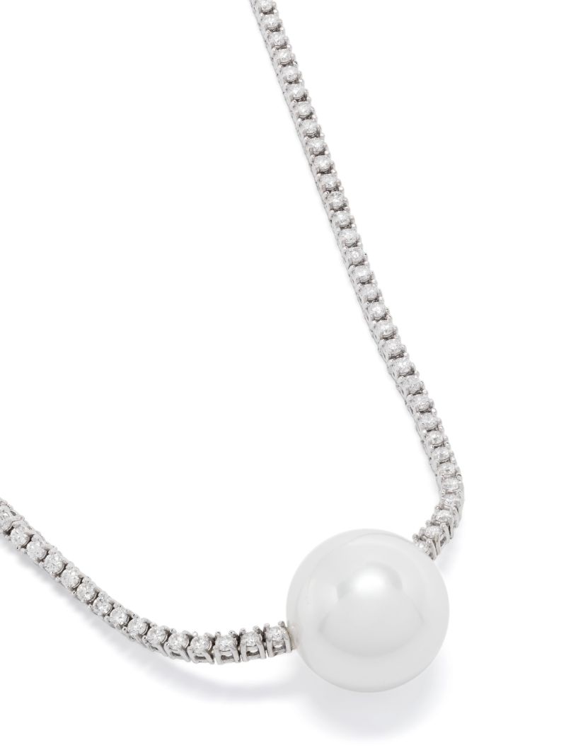 18k White Gold Eve South Sea Pearl and Diamond Necklace