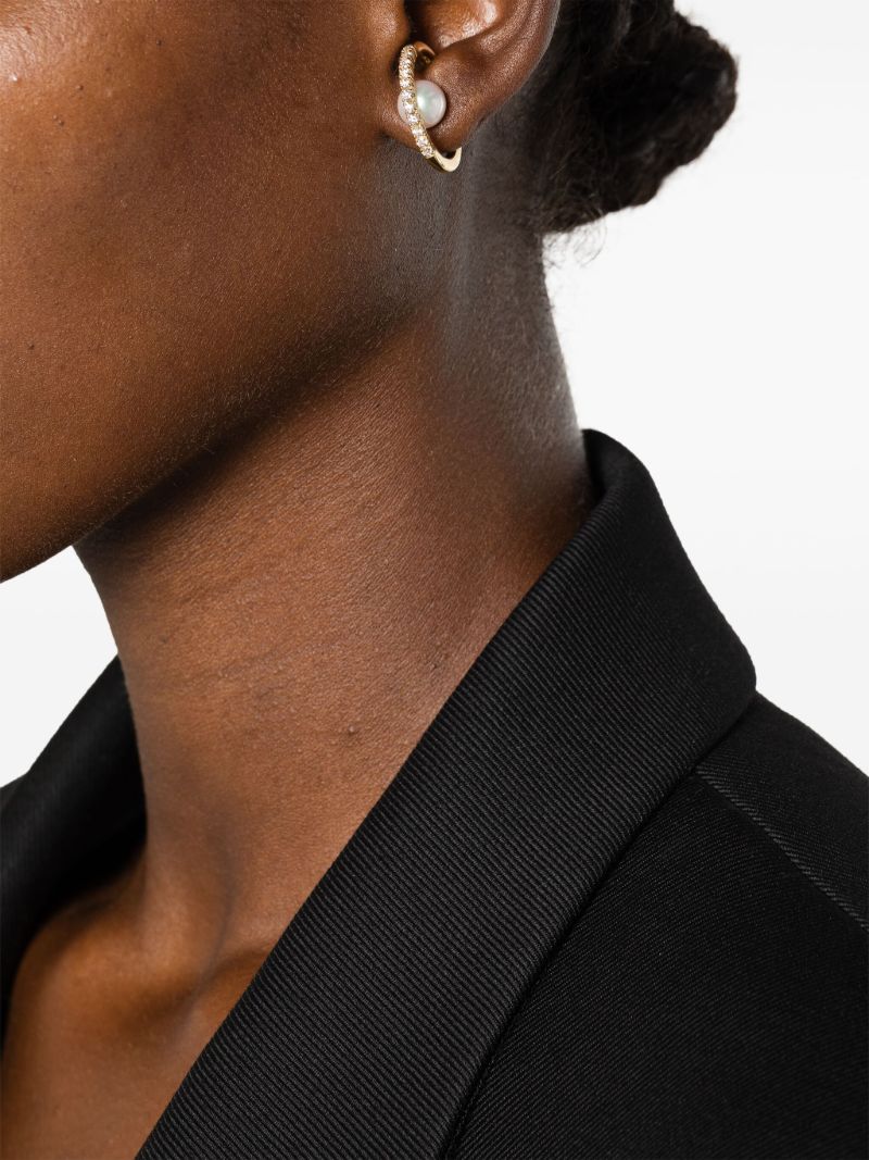 18k Yellow Gold Akoya Pearl and Diamond Earcuff