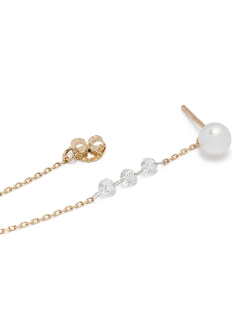 14k Yellow Gold Sea of Beauty Pearl and Diamond Earrings