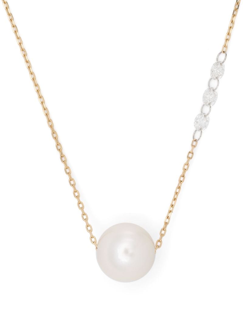 14k Yellow Gold Sea of Beauty Pearl and Diamond Necklace