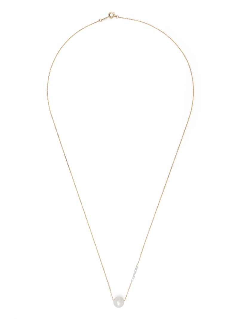 14k Yellow Gold Sea of Beauty Pearl and Diamond Necklace