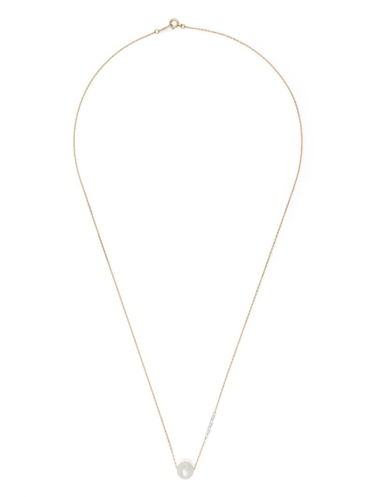 14k Yellow Gold Sea of Beauty Pearl and Diamond Necklace