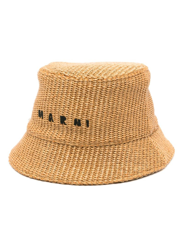 Neutral Logo-embroidered Bucket Hat