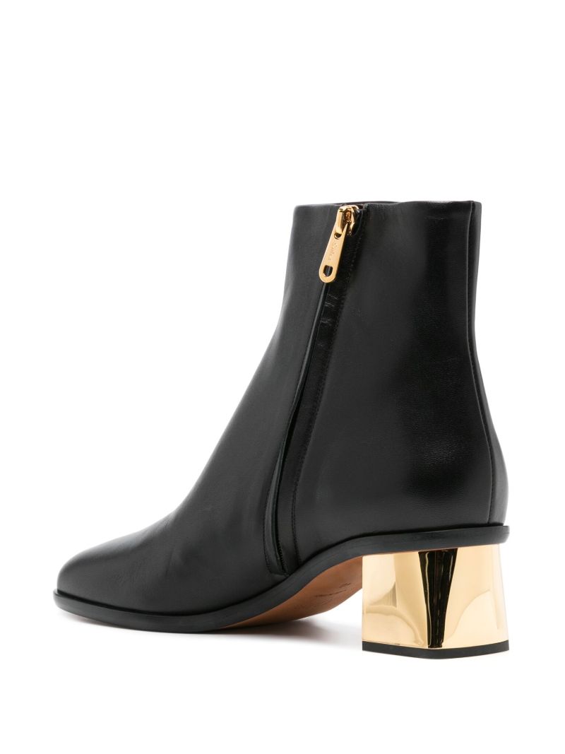 Black Rebecca 45 Leather Ankle Boots