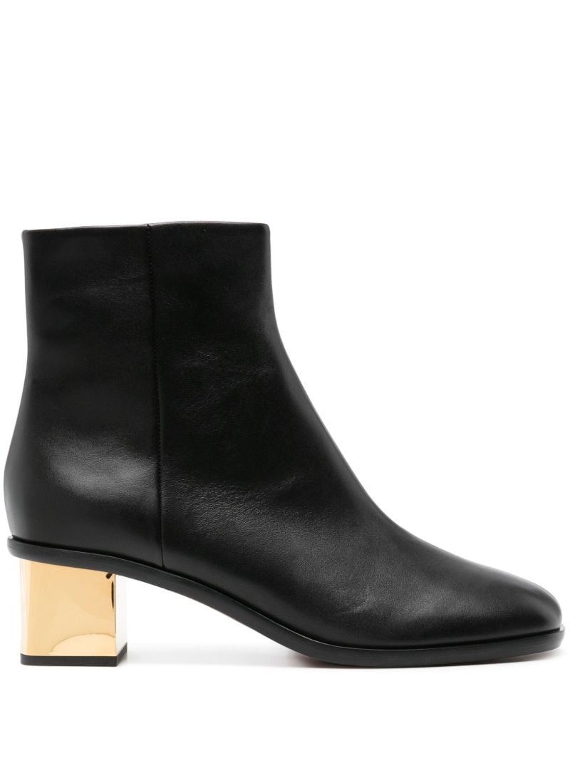 Black Rebecca 45 Leather Ankle Boots