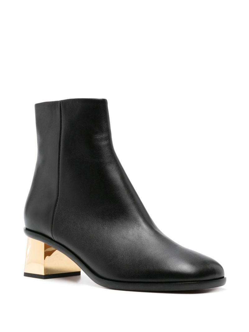 Black Rebecca 45 Leather Ankle Boots