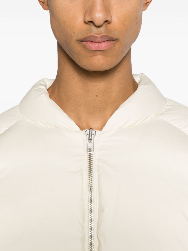White Pillow Cropped Down Jacket