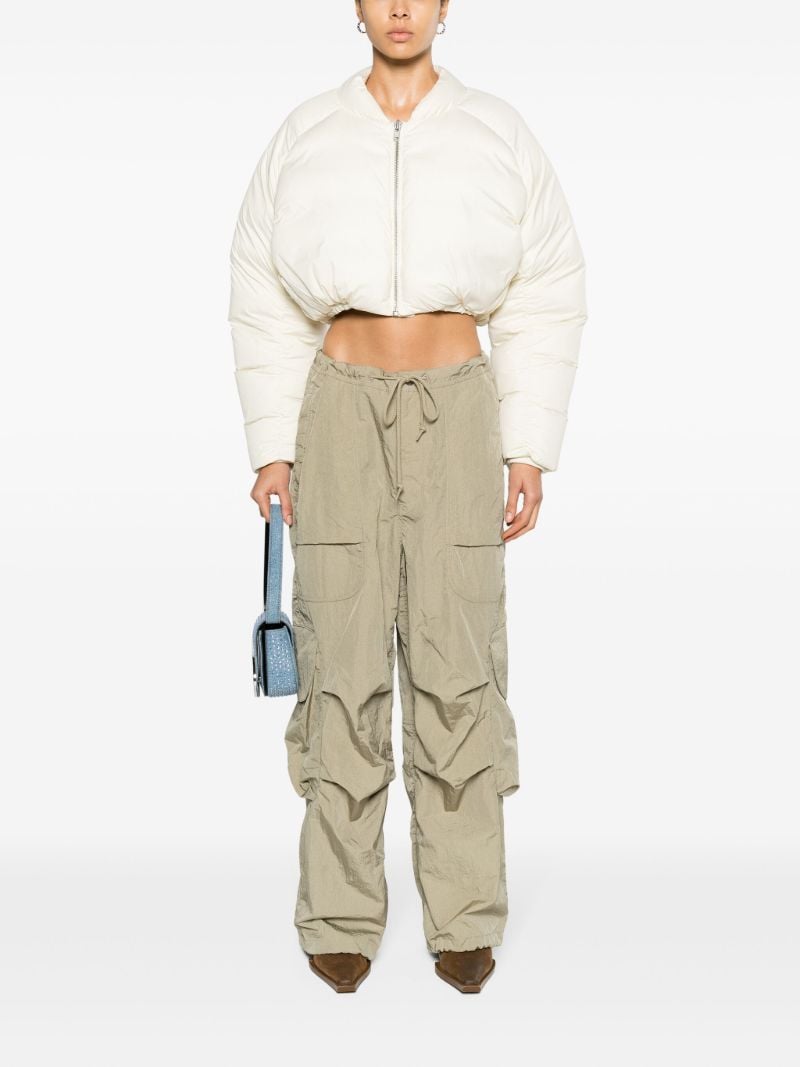White Pillow Cropped Down Jacket