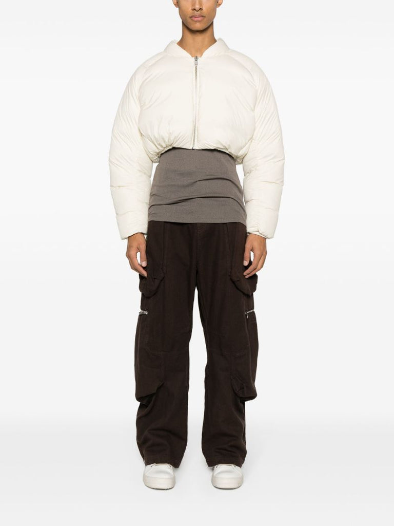 White Pillow Cropped Down Jacket