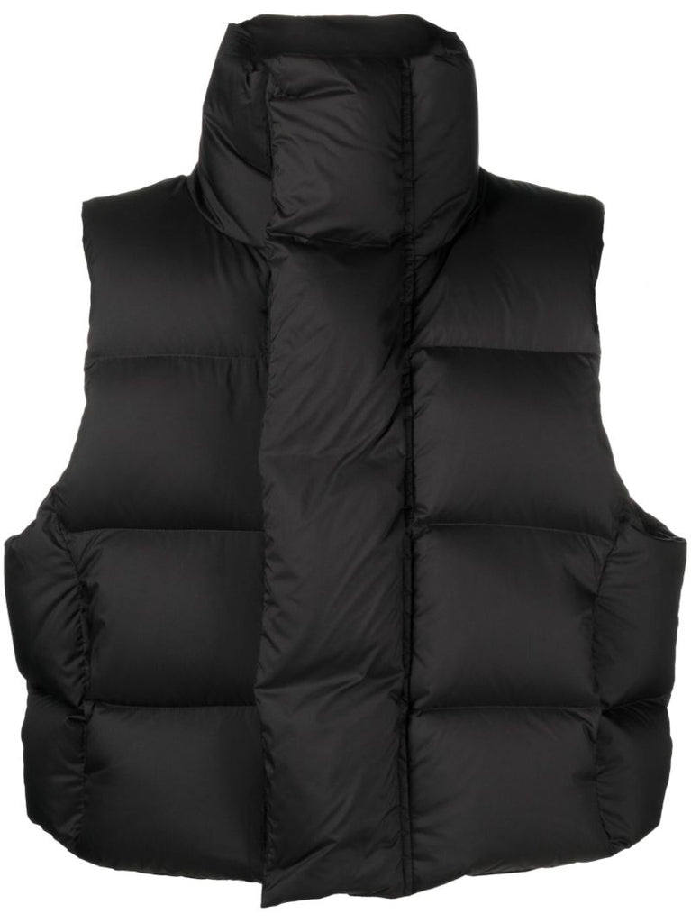 Black Quilted Padded Gilet