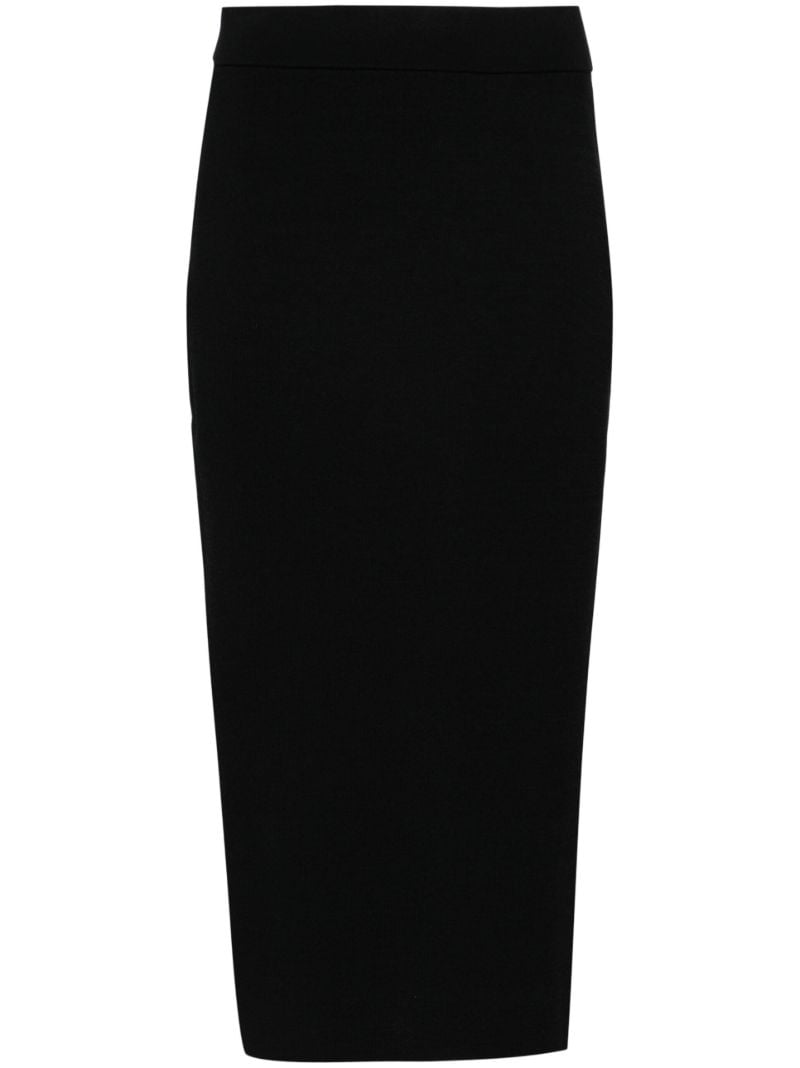 Black Solange Knitted Midi Skirt