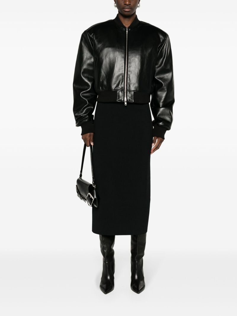 Black Solange Knitted Midi Skirt