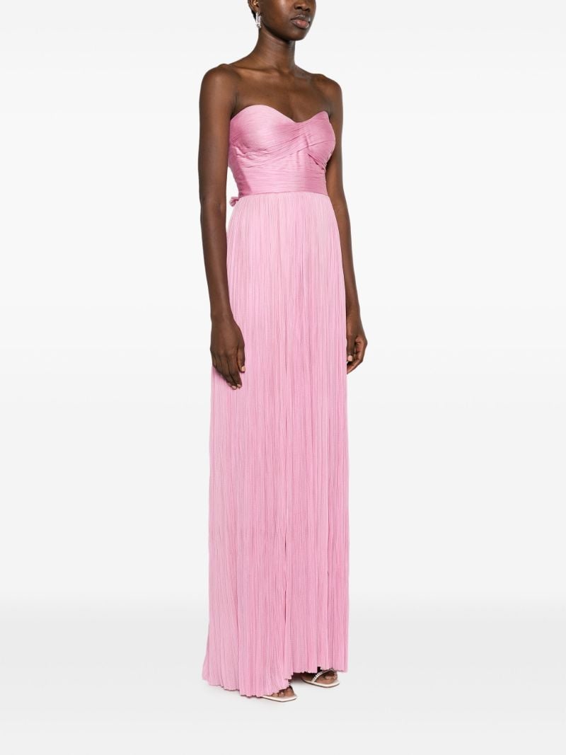 Pink Karlie Pleated Maxi Dress