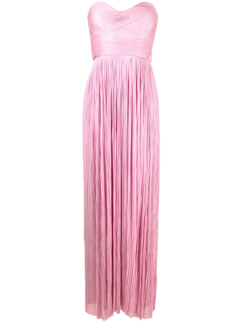 Pink Karlie Pleated Maxi Dress