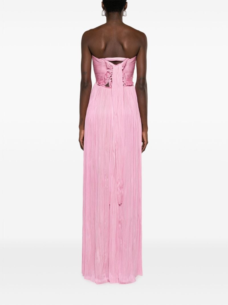 Pink Karlie Pleated Maxi Dress